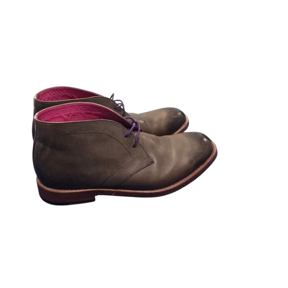 TED BAKER London Men's Brown Leather Lace Up Boots US Size 10